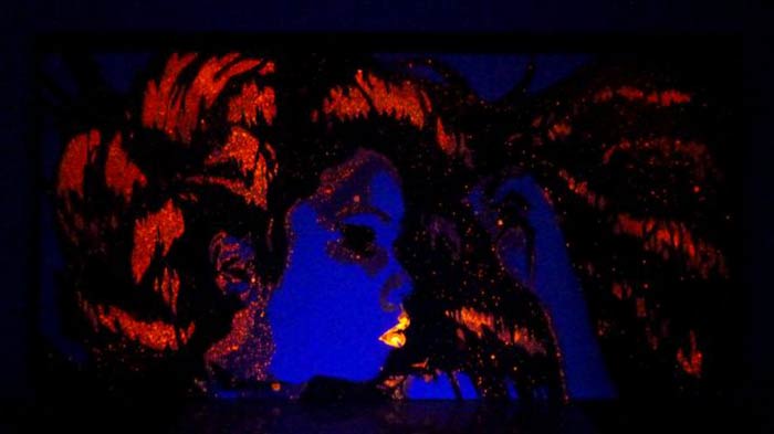 black light portrait