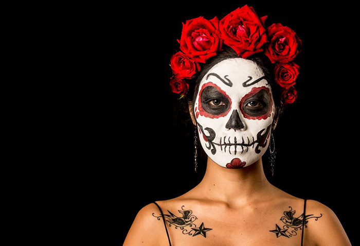 vinnikiniki sugar skull face paint thai model rogue seraphim