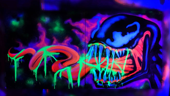 neon effect graffiti