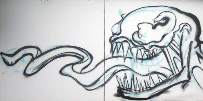 venom graffiti outline