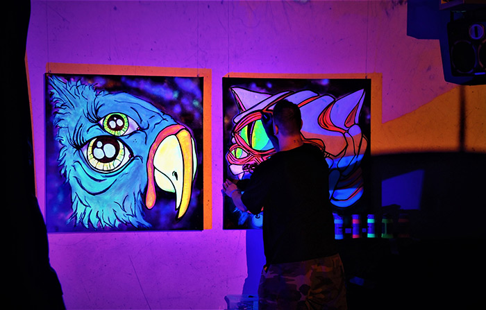 vinni kiniki live painting artist london