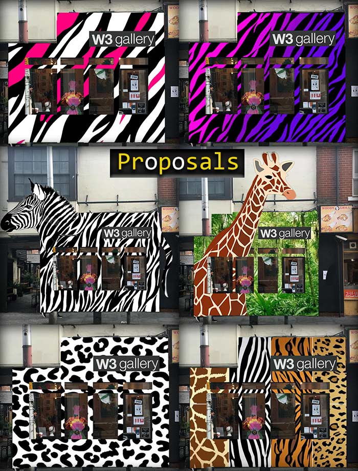 graffiti proposal pieces of street art nature theme zebra and giraffe