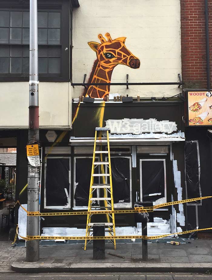 preparing surfaces to paint on for giraffe graffiti mural london