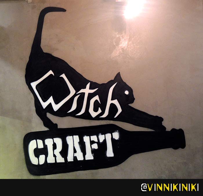 Witch Craft Beer graffiti mural based on logo