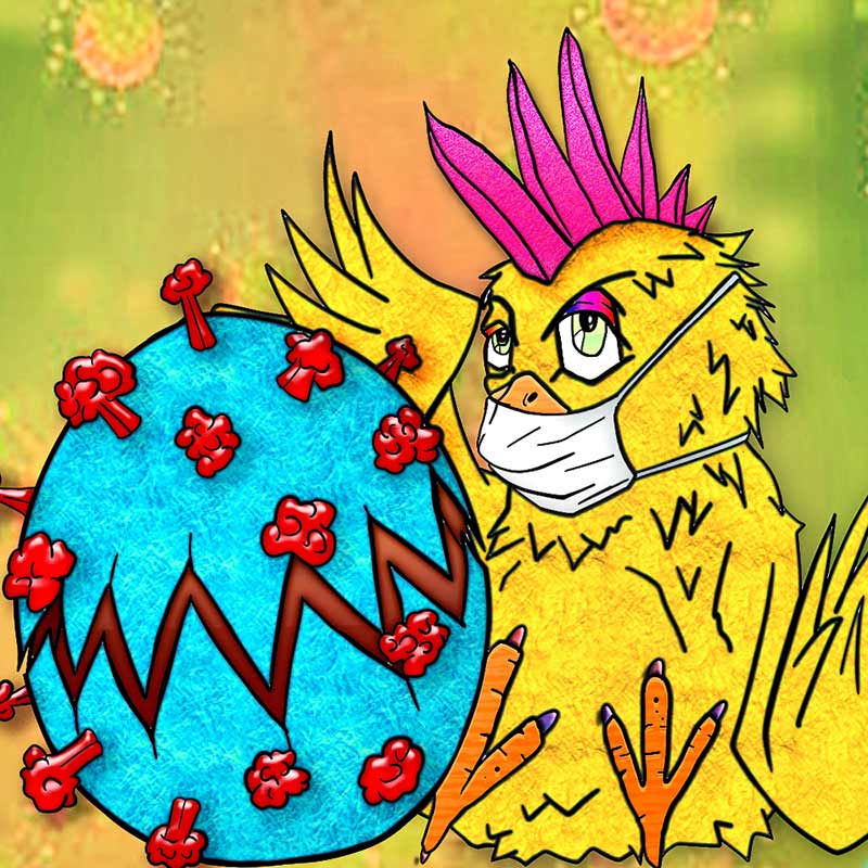 Corona Egg Crappy Easter illustration Art 2020