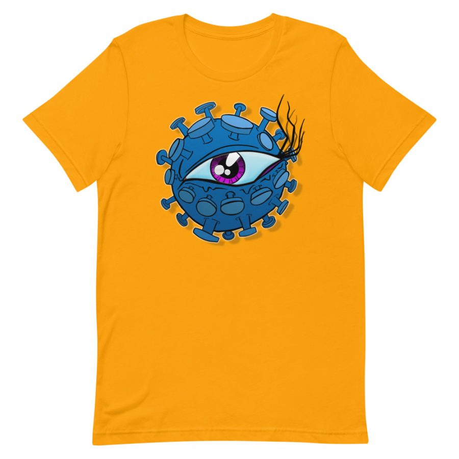 yellow viral eyeball coronavirus inspired T-shirt