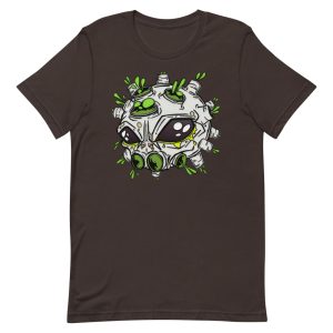 alien virus dark brown covid-19 inspired T-shirt