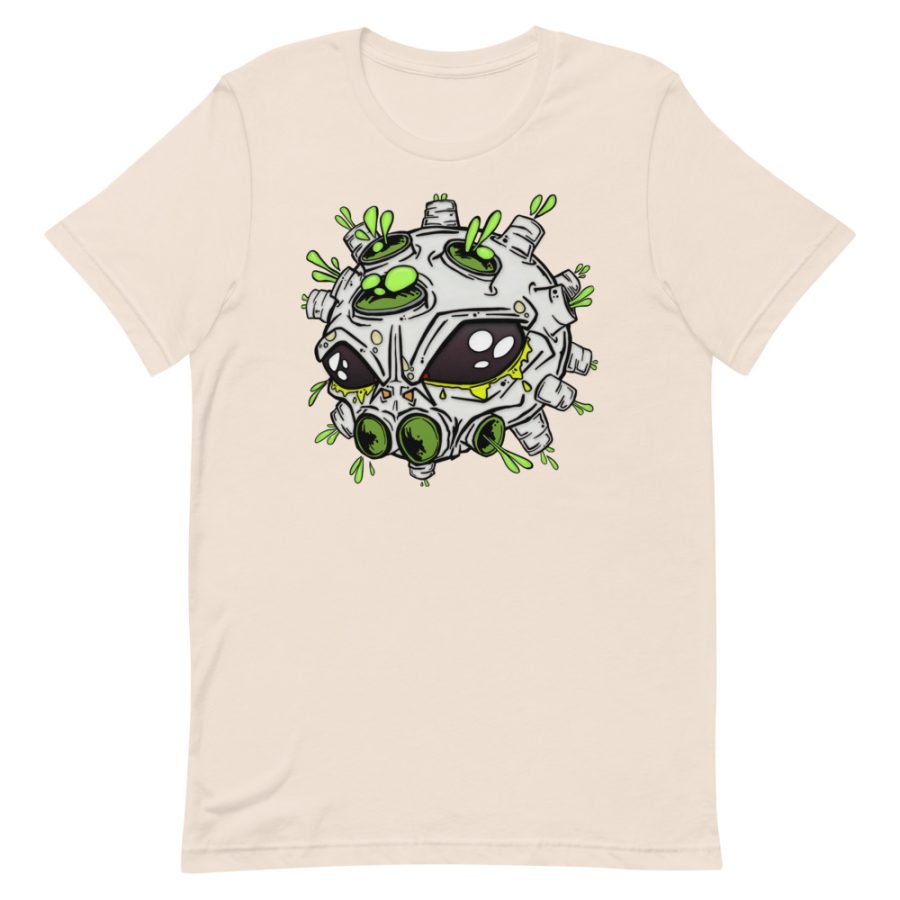 alien virus peach covid-19 inspired T-shirt