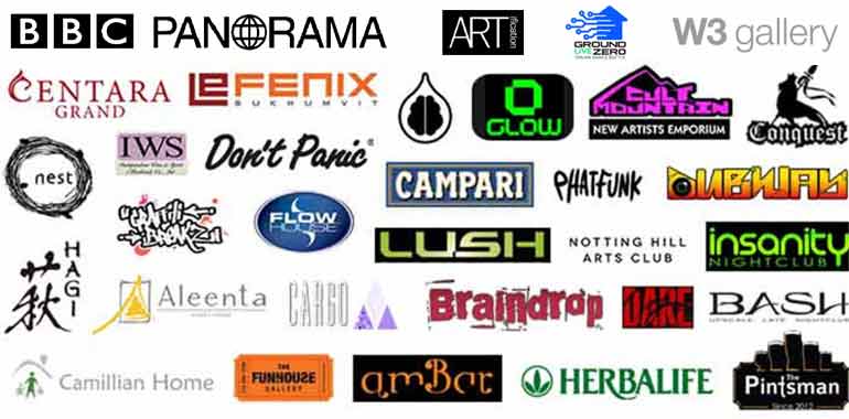 clients that artist vinnikiniki has worked with logos