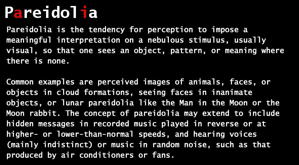 What is pareidolia?